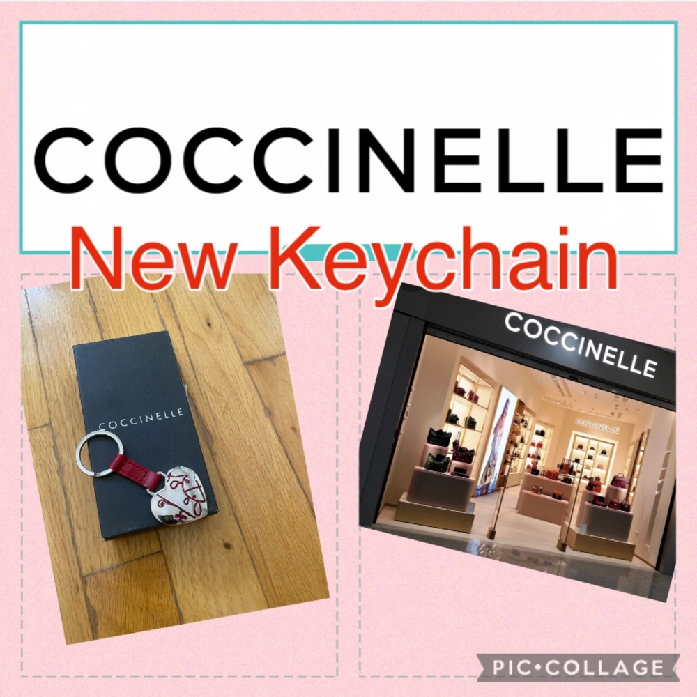 NEW coccinelle silver heart key chain from Italy-in box!!